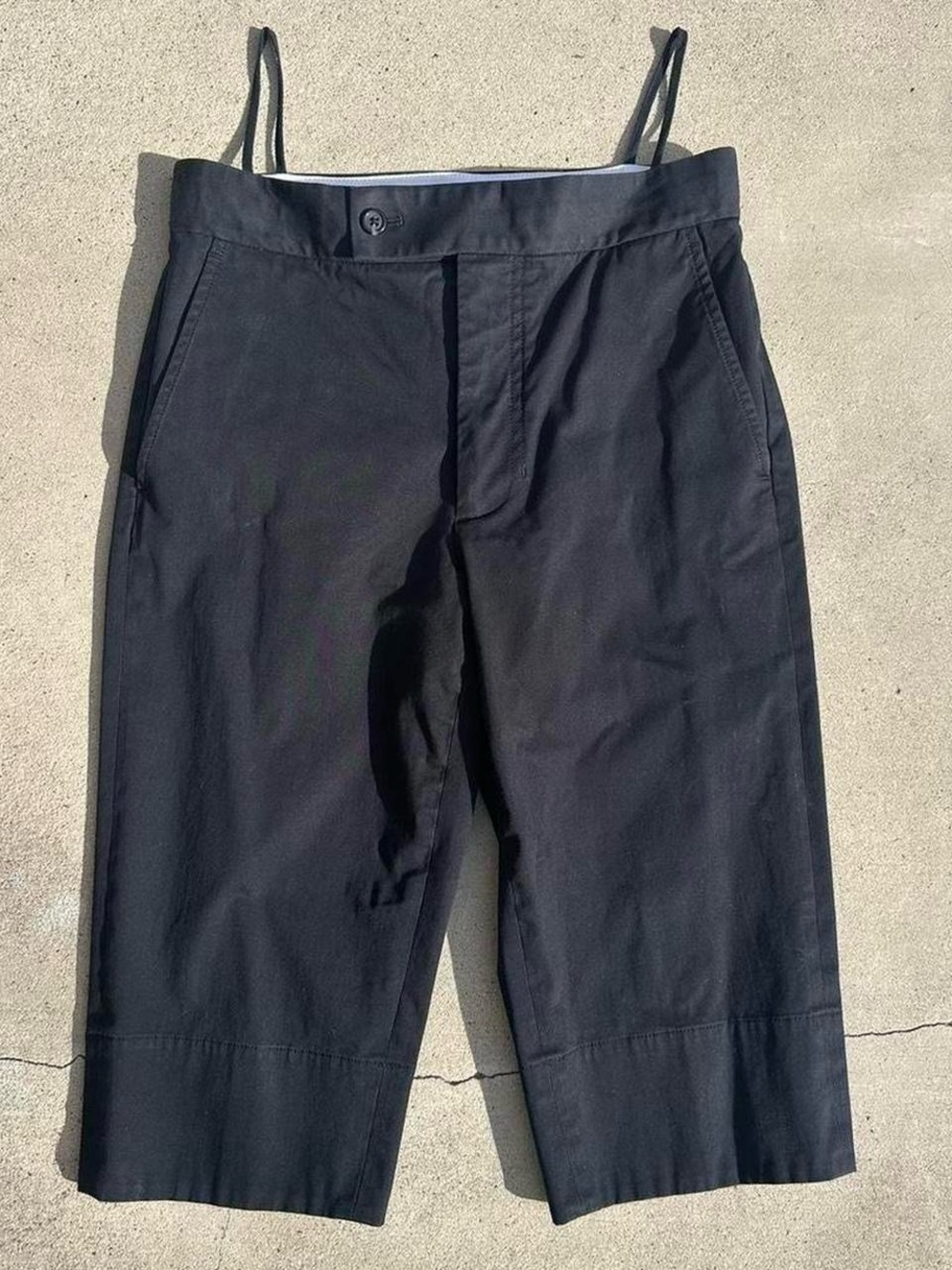 Helmut Lang Black Knee-Length Chino Shorts